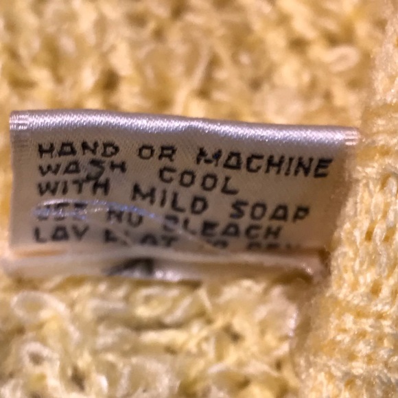 Vintage 1970’s Yellow Open Knit Cardigan Jacket - Picture 6 of 9